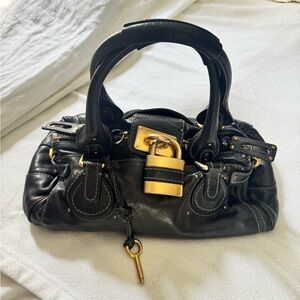 Chloe Black Leather paddington bag vintage